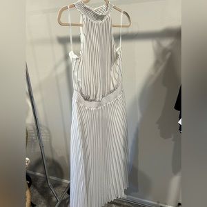 White House Black Market Halter pleated midi SIZE 16